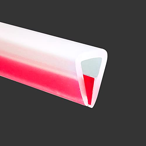 Clear Rubber Edge Trim, Self-Adhesive Clear Silicone Edge Trim, Edge Protector for Sheet Metal, Glasses or Flexi Glasses, Silicone Rubber Material, White Color, Fit 1/4