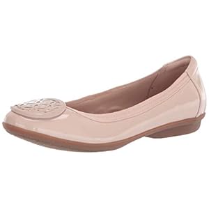 Clarks-Womens-Gracelin-Lola-Ballet-Flat Clarks womens Gracelin Lola Ballet Flat, Blush Synthetic Patent, 8 US