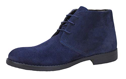 Bottines homme bleu Evoga en daim marine pour l'hiver taille 43 - 2