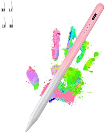 Stylists Pens for Touch Screens, Rechargeable Active Magnetic Stylus Pens Universal Tablet Pencil Stylus Pen for iPad/Pro/Air/Mini/iPhone Samsung/Android and Other Smartphone Devices-Pink