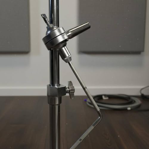 Qianly Cymbal Stand Drum Clamp Extension Arm Cymbal Holder Tom Bracket Metal Alloy Universal Ball Joint Flexible Positioning Strong Stability Hardware