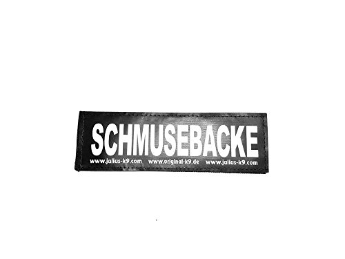 Julius-K9 162LR-G-33998 Klettaufschrift, SCHMUSEBACKE, schwarz