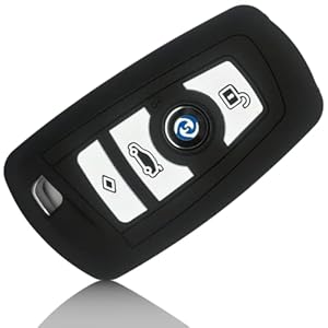 FOAMO Siliconen Autosleutelhoes voor BMW 3-4 toetsen – Keyless-Go compatibel – Zwart-Wit