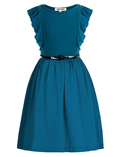 GRACE KARIN Mädchen Rundhals Ärmelloses A-Linien-Kleid Prinzessin Kleid...