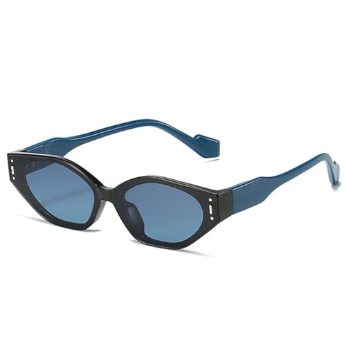 Lunettes de soleil oeil de chat polygone UV400 pour femme et homme style rétro