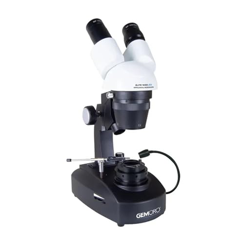 GemOro Elite 1030 LED Microscope | Professional High-Precision Jewelry, Gemstone & Watch Repair Inspection with Adjustable Zoom & LED Lighting | 10X to 30X Magnification | Portable, Ergonomic Design