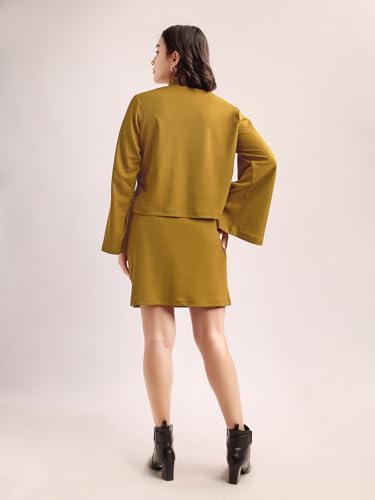 Image of PURVAJA Women's Full Sleeve Top with Skirt Solid Co-ords Set