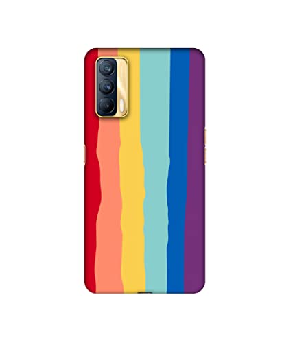 Image of Rainbow Design 3D Printed Hard Back Case Cover for Realme X7 5G