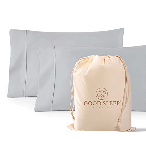 Fronhas King Size de viscose de bambu com fecho de envelope, cinza claro