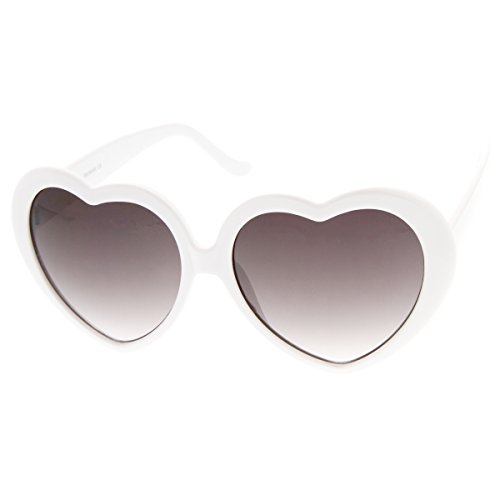 Image of zeroUV Oversized Heart Shaped Sunglasses UV400 Cute Trendy Love Fashion Eyewear for Women 52mm