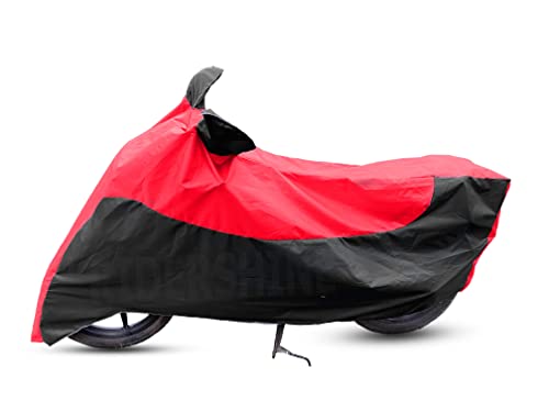 Image of Eagle Design Hunter 350 Two Wheeler Bike Cover Accessories - Dustproof - UV Protection - Premium Bike Cover Black Red