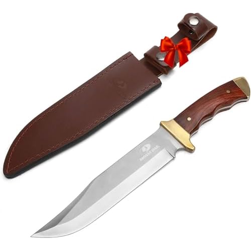 Mossy Oak Bowie Knife 14-inch — Full-Tang, Wood Handle