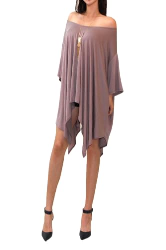 Vivicastle Women's USA Loose Bat Wing Dolman Poncho Tunic Dress Top