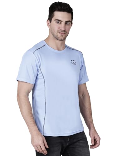 Image of Men Round Neck Half Sleeve Regular Comfort Dry-Fit Activewear Sports T-Shirt Pack of 1 Multicolour