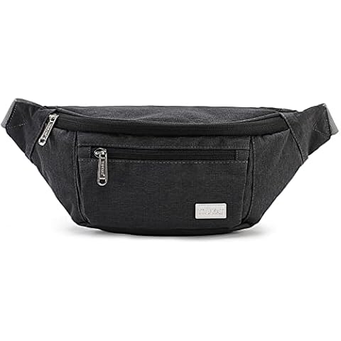 TINYAT Fanny Pack for Hiking Waist Bag Running and Travel T206, 206/Deep Grey, S, Sport Cover