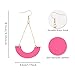 KINIVA Big Dangle Earrings for Women Trendy, Lightweight Geometric Earrings Drop for Women, Fashion Gifts for Christmas (31 Pink)