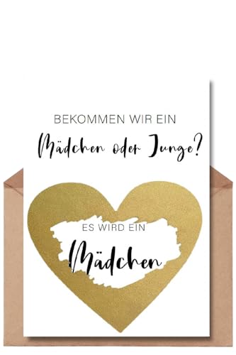 The Life Barn Rubbelkarte Es wird ein Mädchen Geschlecht verkünden Baby Schwangerschaft