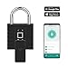 KENRONE Heavy Duty Smart Padlock with Key,Biometrics Padlocks for Outdoor Use,Weatherproof Electronic Pad Lock with APP,Fingerprint Lock for Gate,Fence,Gym Locker