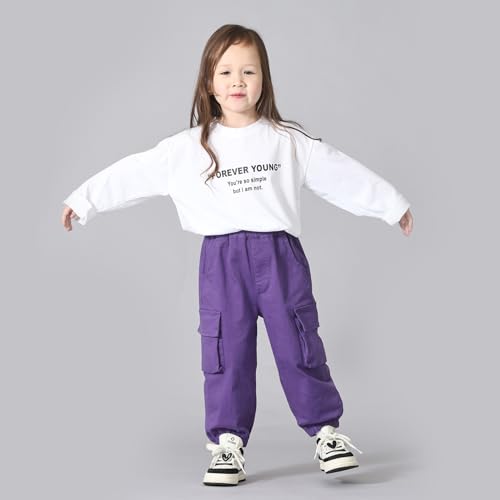 MINI PANDA Toddler Pants Girls&Boys，Stretch Twill Chino Toddler Pants3