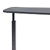 Lumex Modern Overbed Table with Wheels Height Adjustable Bedside Table for Home or Hospital Use, Dark Grey