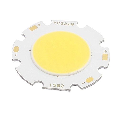 Aexit DC 45-50V Light Bulbs 15W Round 32mm Dia High Power COB LED Chip Light Lamp LED Bulbs Warm White