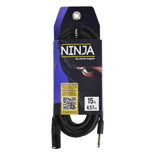 Cabo Santo Angelo Ninja NM E-20 P10 Mono/XLR Macho 15 FT/4,57 Metros
