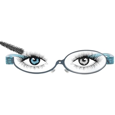SODQW Makeup Reading Glasses for Women One Eye Rotating Magnifying Make Up Eyeglasse Cosmetic Readers Cover