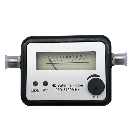 Digital Satellite Finder, HD LNB to REC Connector 950 to 2150MHz Portable Satellite Finder Professional Digital Sat Meter Reception for Camping