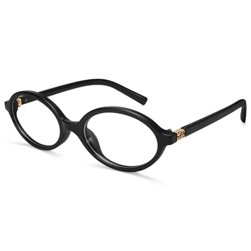 Image of Dollger Oval Blue Light Glasses for Women Men Fashion Retro 90s Small Frame Computer Glasses