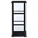 Coaster Home Furnishings Cyclamen 34-inch 3-Tier Clear Tempered Glass Curio Cabinet Display Case with Shelving Black 950179