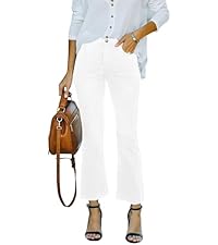 Yewfirm Flare Jeans for Women Cropped Stretchy Mid Rise Bell