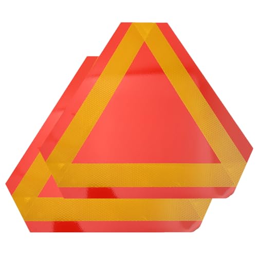 Panneau d'avertissement triangulaire réfléchissant rouge en aluminium pour véhicule