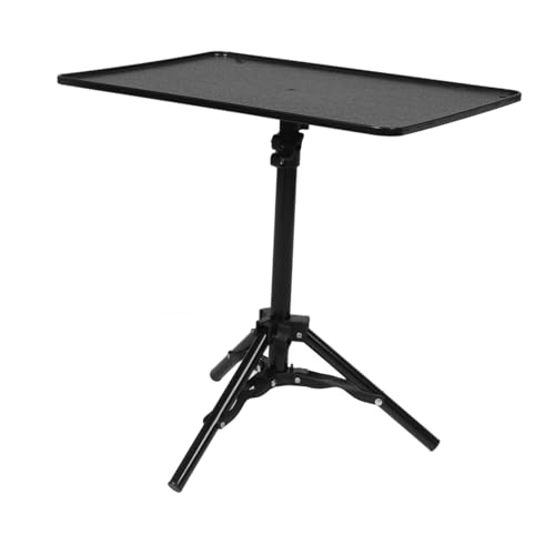 Hoement Treppiede per Videoproiettore Regolabile Supporto da Pavimento per Laptop Ripiano per Treppiede Compatto Accessori per Proiettore da Esterno