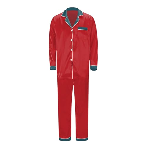 Pijamas familiares a juego de seda manga larga outfit elegante