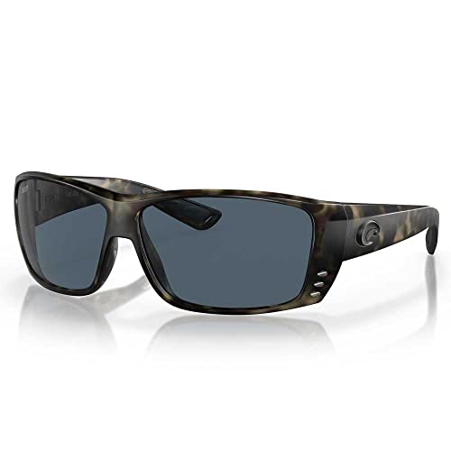 Image of Costa Del Mar Mens Cat Cay Rectangular Sunglasses, Wetlands /Grey Polarized-580P, 61 mm