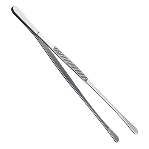 LOORGVEL Pinzas de Cocina Largas de Acero Inoxidable Resistentes y Ergonómicas para Barbacoa Servir y Asar Pan Fáciles de Limpiar y Multifuncionales para