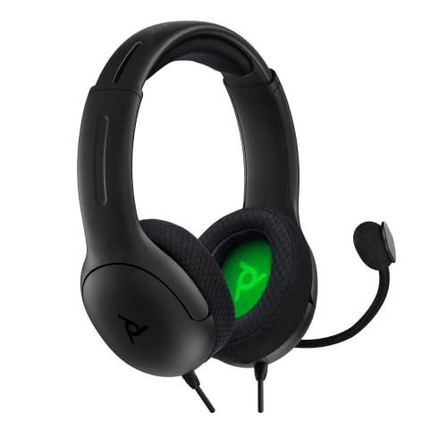 Pdp Gaming Lvl40 Stereo Casque avec Mic pour Xbox One, Series X|S - Pc, Ipad, Mac, laptop Compatible - Noise Cancelling Microphone, Lightweight, Soft Compourt On Ear Headphones, 3.5 Mm Jack - Noir