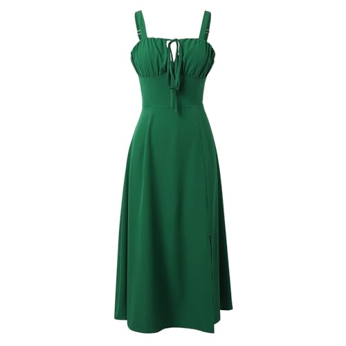 Robe de vacances sans manches couleur pure et fluide