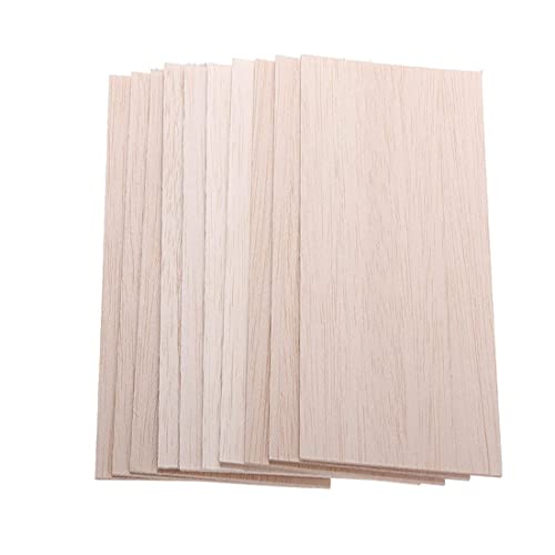 Balsa Wood, 10 Pack Unfinished Wood Sheets, Hobby Wood Boards For House Aircraft Ship Boat Arts And Crafts, School Projects, Wooden Diy Ornaments (200X100X2Mm) #TOP4