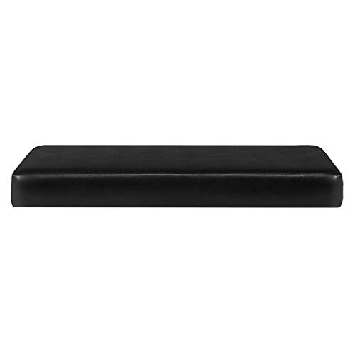 Housse de coussin de canapé en simili cuir PU élastique, housse de canapé imperméable générale, housse de coussin de canapé tout compris (uniquement housse de canapé, sans noyau) PU black- three seat Cover