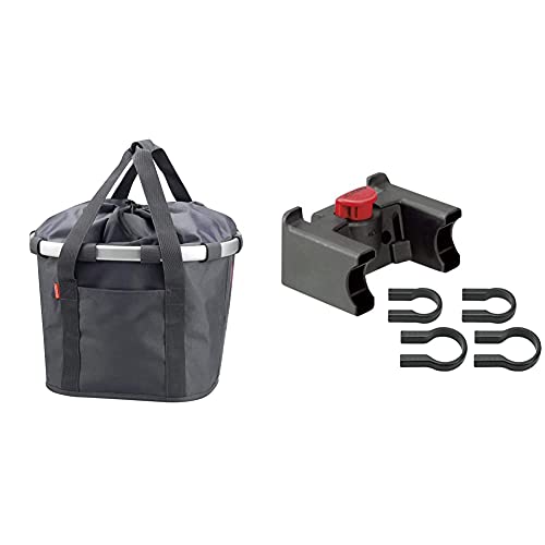 KLICKfix Bikebasket Oval S mit KLICKfix Kupplung für Lenker Adapter