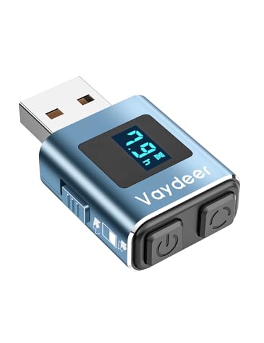 Vaydeer メタルミニマウスジグラー T5s マウスマーバー Mouse Jiggler タイマー付き、LEDカウントダウン、検出不可、3ボタンコントロール、オフィス、リモートワーク、オンラインミーティング用、生産性向上（ブルー）