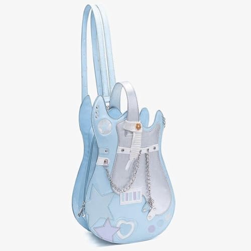 Bolso con forma de guitarra y correa ajustable para llevar tus básicos con estilo 4