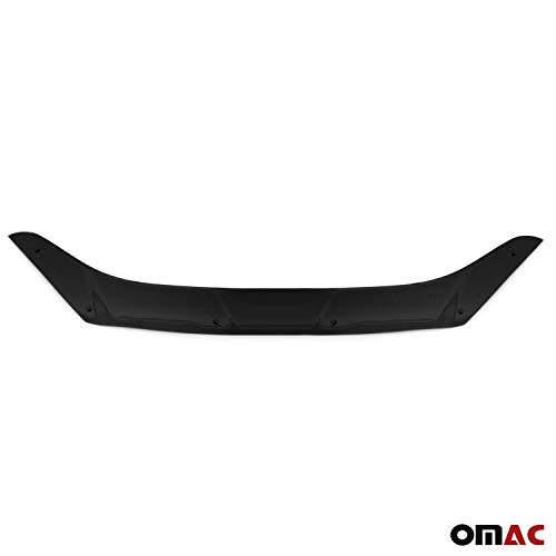 Omac Front Bug Deflector For Transit Connect 2014 To 2019, Hood Protector, All Weather, Black #TOP1