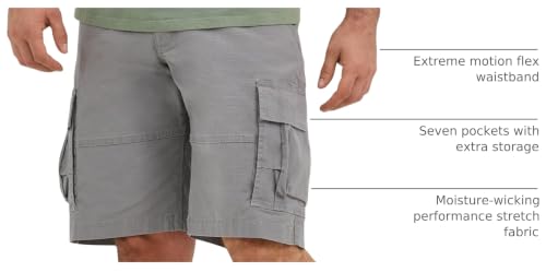 Lee Men's Extreme Motion Carolina Cargo Short, HD Lee Gray Ripstop, 42 - image 4