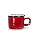Abbott Collection Enamel Look Stoneware Espresso Cup, Red