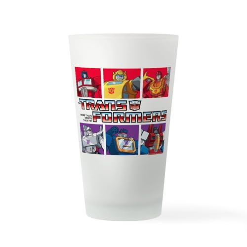 CafePress Transformers Autobots Decepticons Pint Glass, 16 oz. Drinking Glass