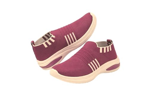 Image of Women's Slip-On Walking Shoes | Lightweight Mesh Casual Sneakers | Comfortable Cushioned Sole Travel Shoes