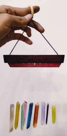 Beautiful Mix Agate Pencils Wind Chime for A Relaxing Atmosphere Soothing Sounds to Your Home