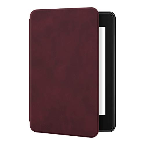 Ayotu Skin Touch Feeling Case for Kindle Paperwhite 10th 2018-Durable Soft Artificial Cover with Auto Wake/Sleep-Support Back Cover adsorption(Not fit Kindle 2019 or Kindle oasis3 2019),K10 Red Wine